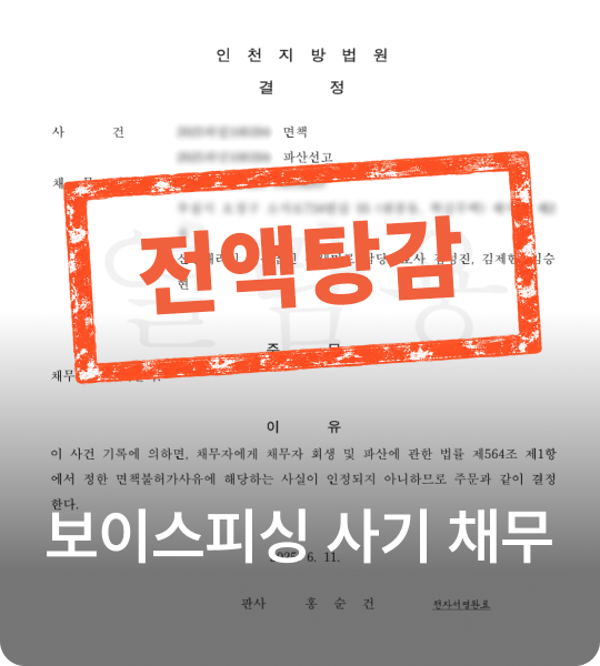 보이스피싱 사기 채무